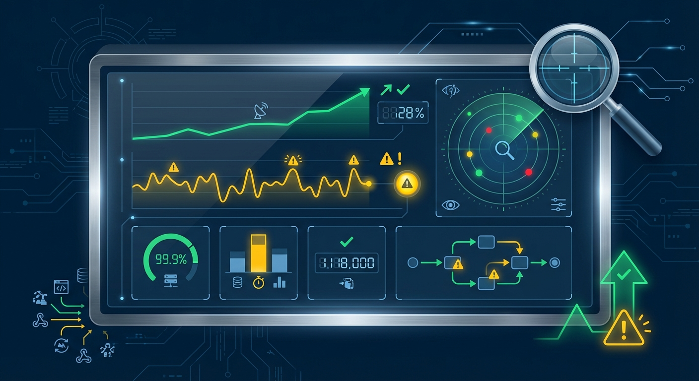 Webhook monitoring dashboard showing delivery rate, latency, and error metrics